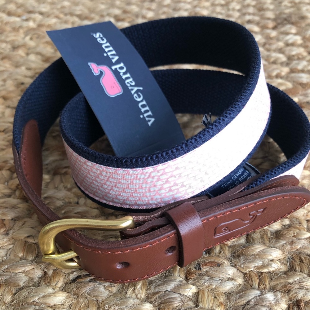 New w Tag: Vineyard Vines Micro Whale Classic Canvas Club Belt. Size XL or 30